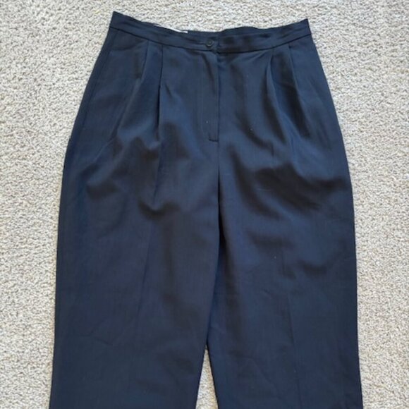 Vintage 90s Saks Fifth Avenue 100% Pure New Wool Pleated Trouser size 8 - Picture 2 of 7